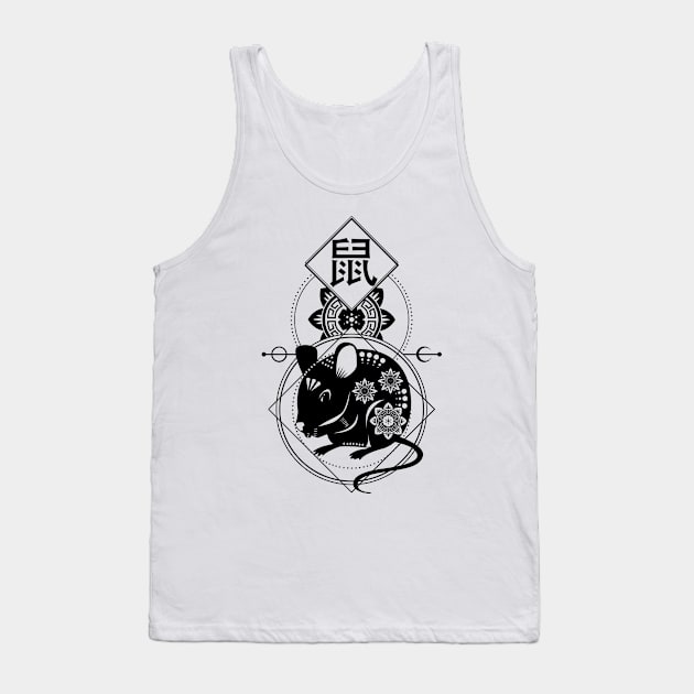 Chinese, Zodiac, Rat, Astrology, Star sign Tank Top by Strohalm